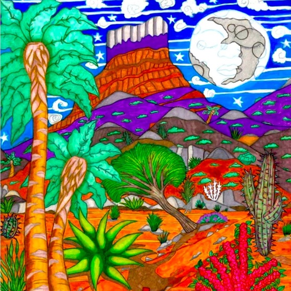 Title : Moon Over Mesa :